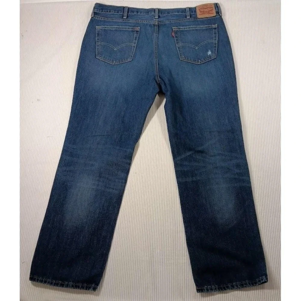 Levis 541 Jeans Mens 42x31 Blue Medium Wash‎ Distressed Athletic Fit Denim Pants